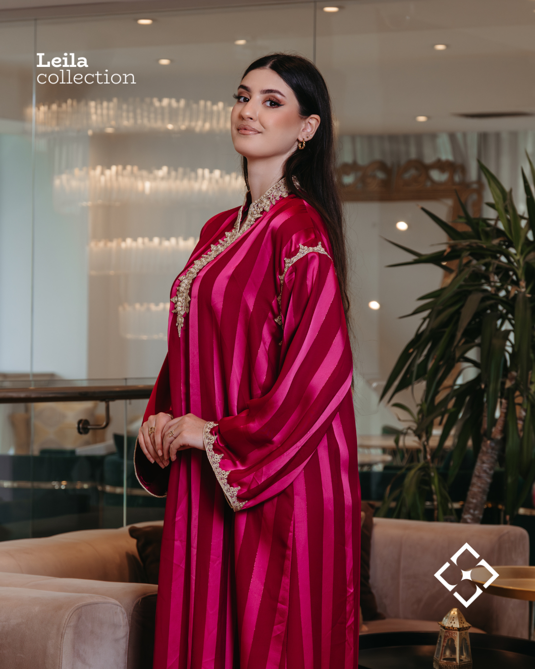 Robe Djawhara rose fushia