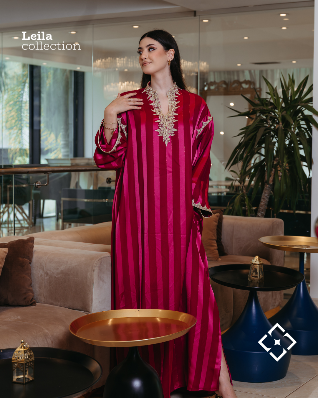 Robe Djawhara rose fushia