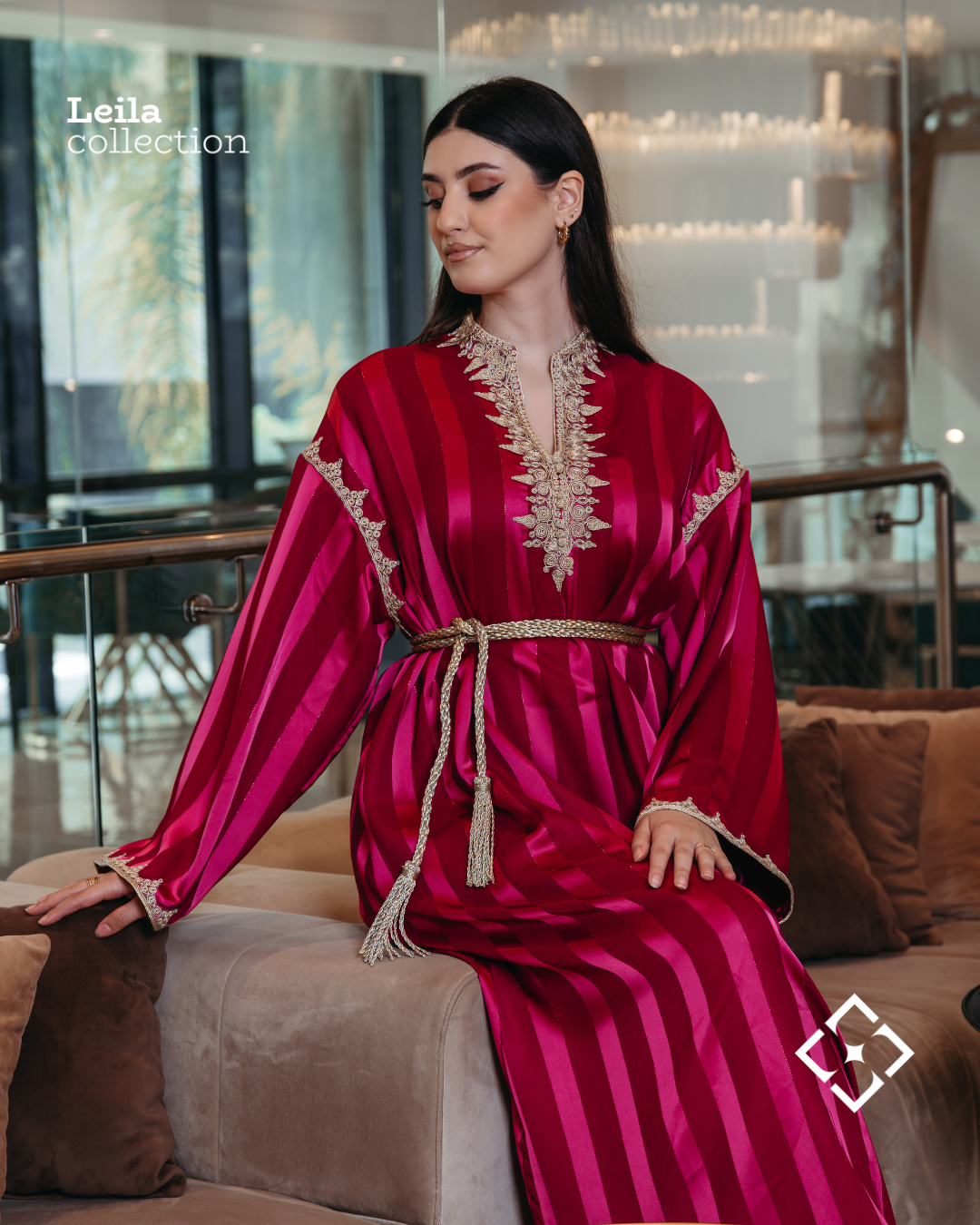 Robe Djawhara rose fushia