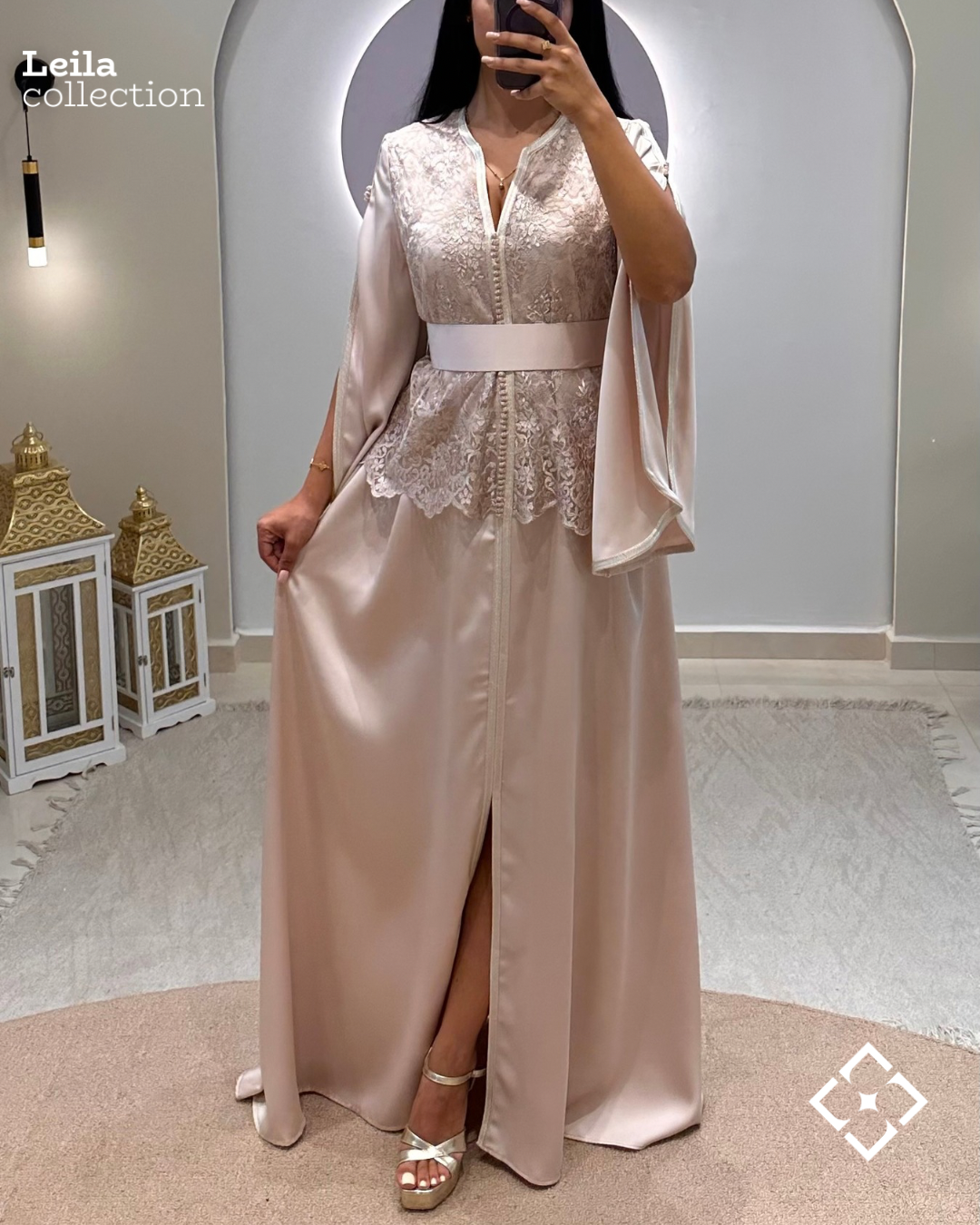 Caftan Roselia Rose pâle