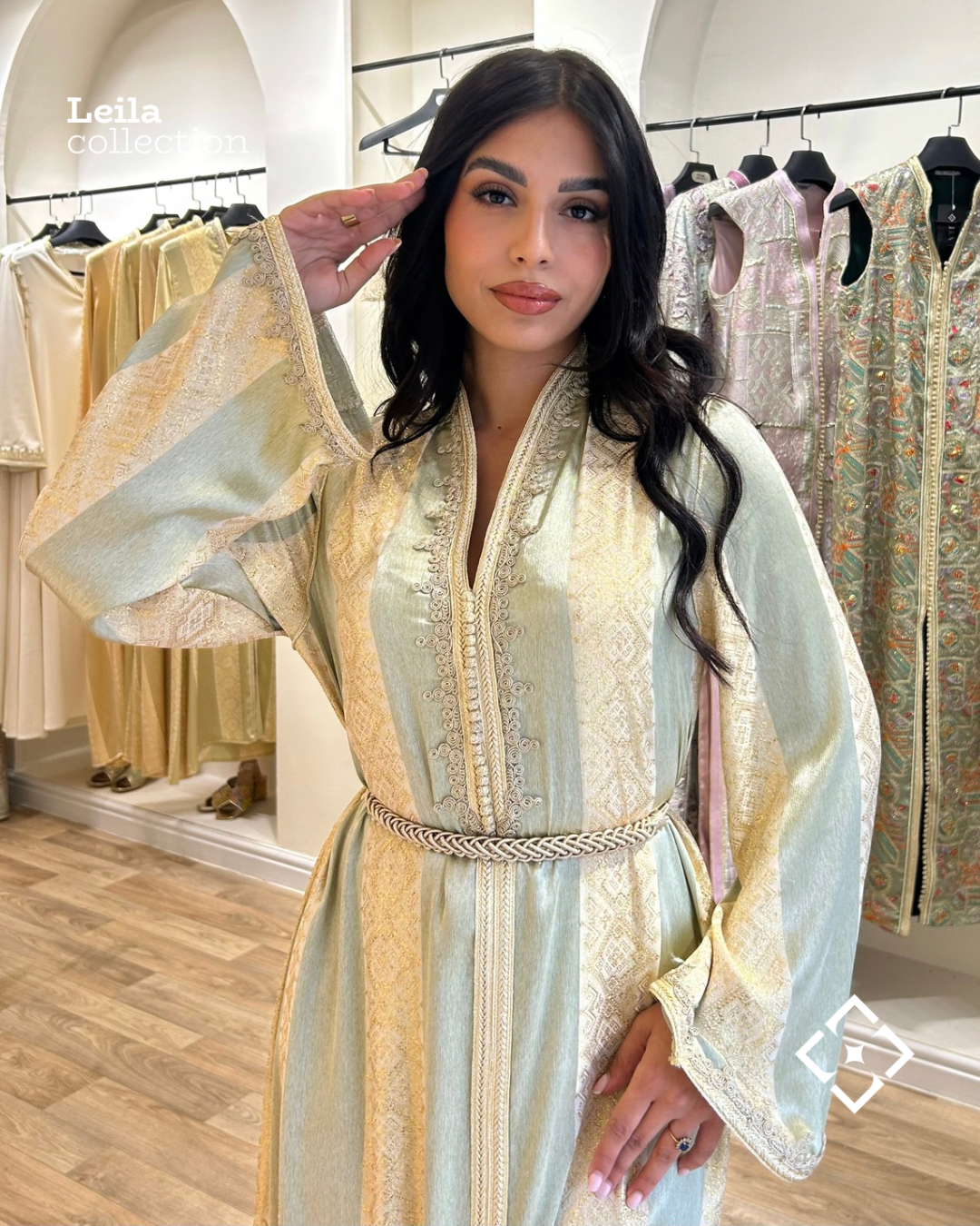 Caftan Jawhara Vert