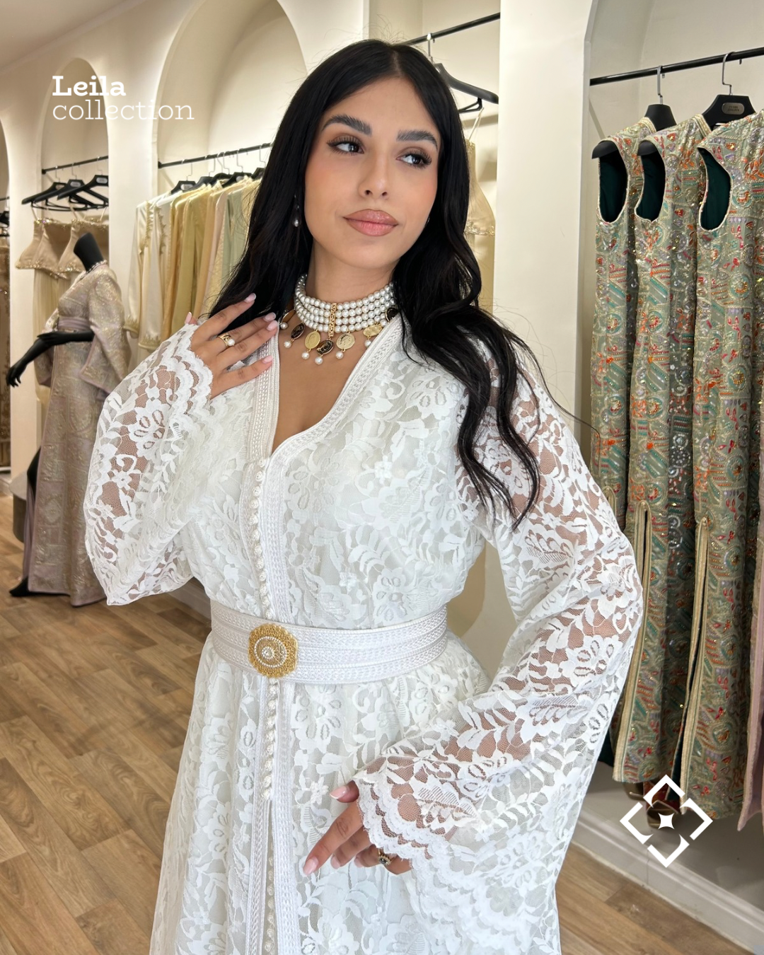 Caftan Amira blanc