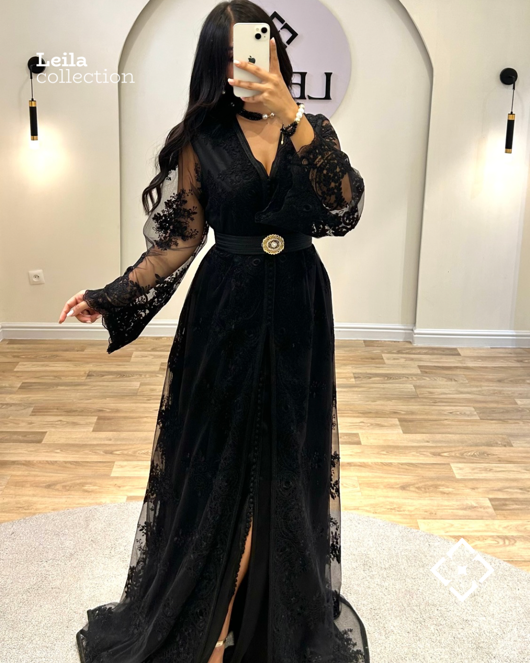 Caftan Amira Noir