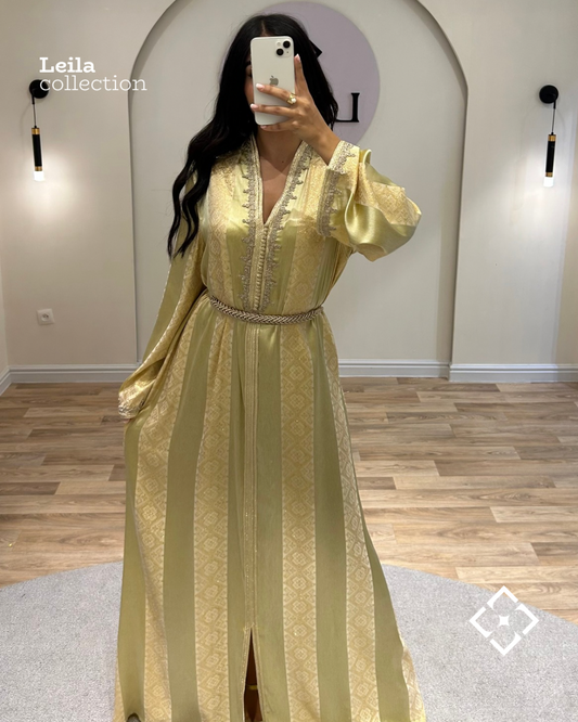 Caftan Jawhara Vert clair