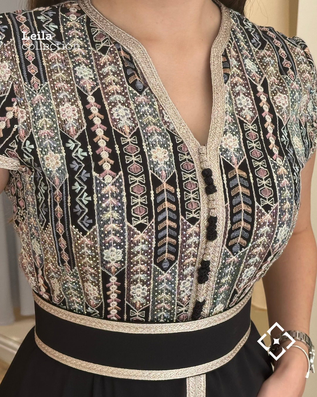 Caftan Sara noir