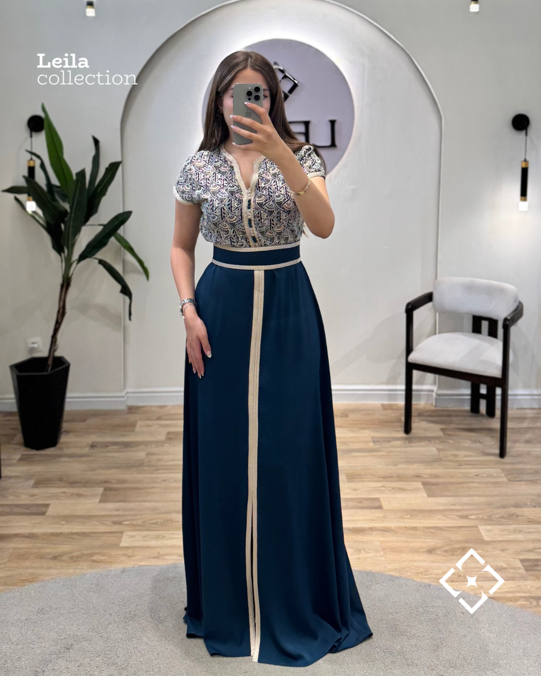 Caftan Sara bleu