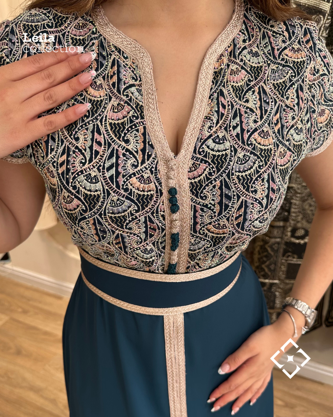 Caftan Sara bleu