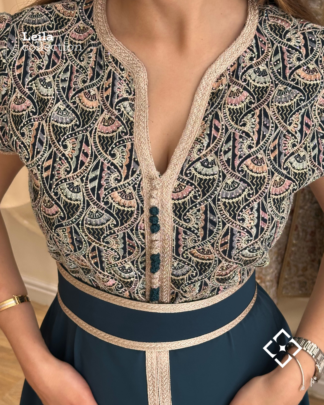 Caftan Sara bleu