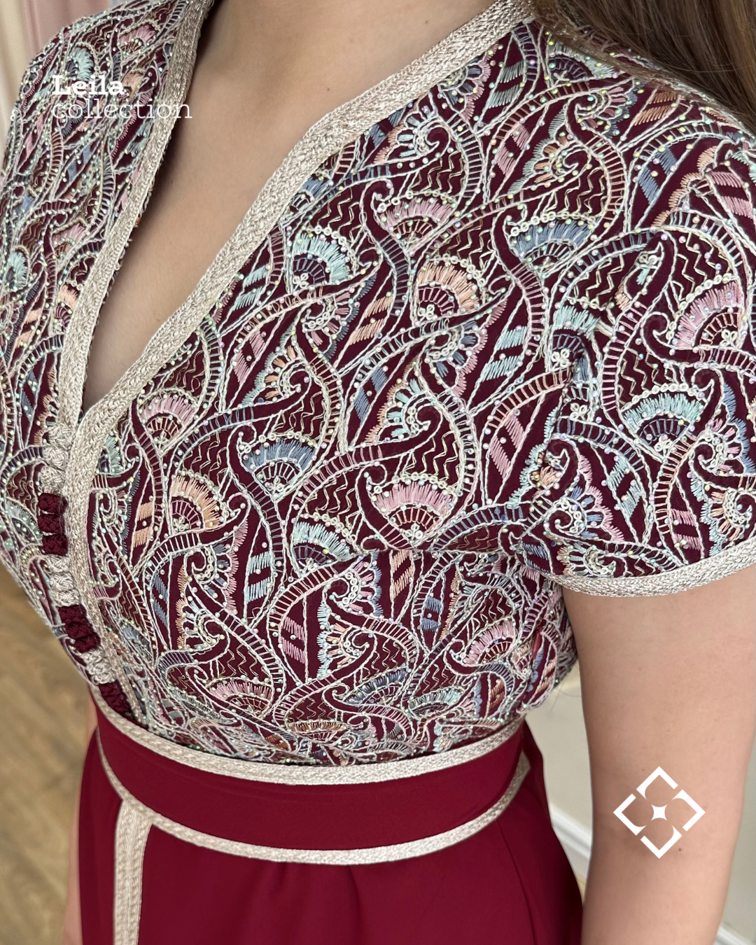 Caftan Sara bordeaux