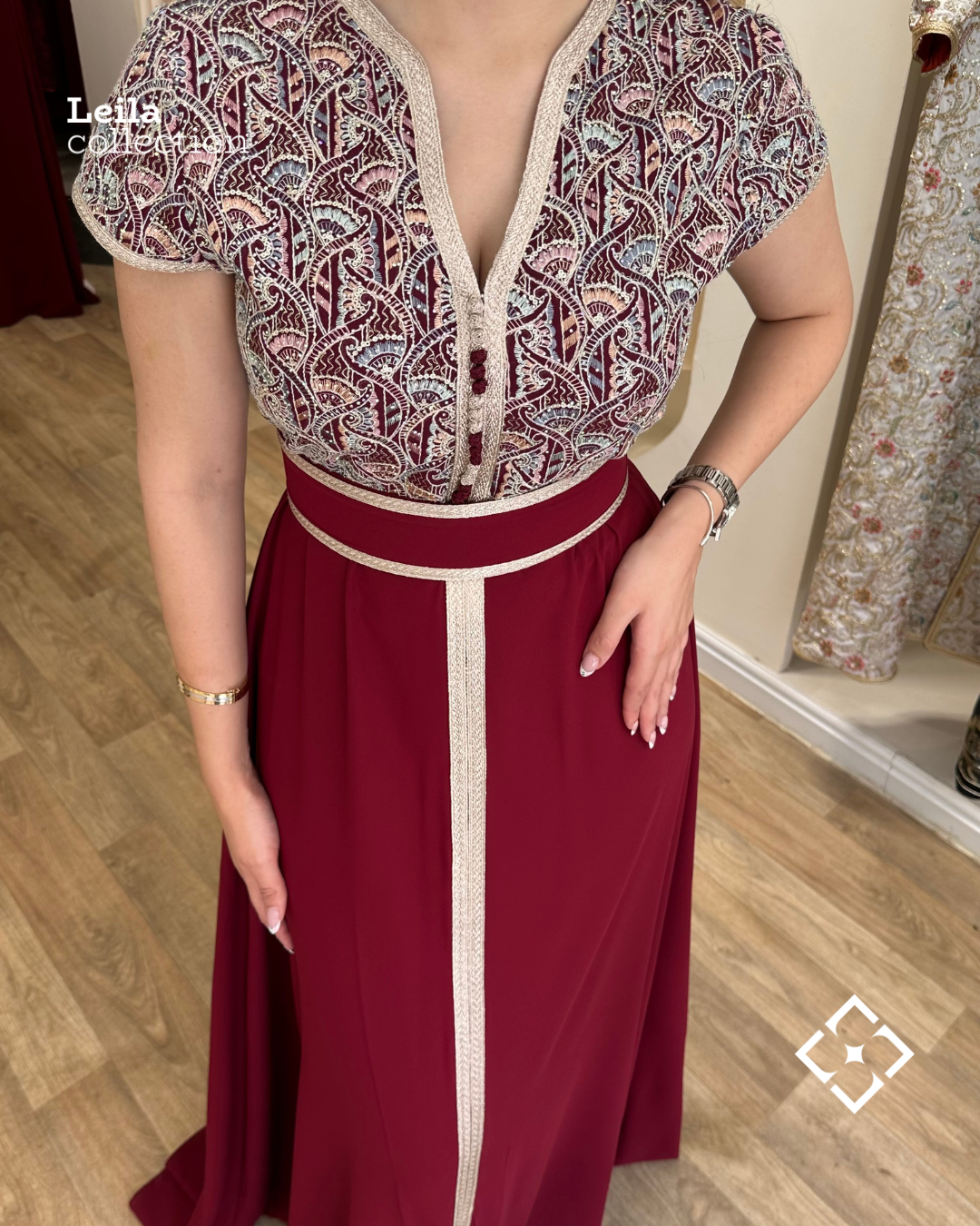 Caftan Sara bordeaux