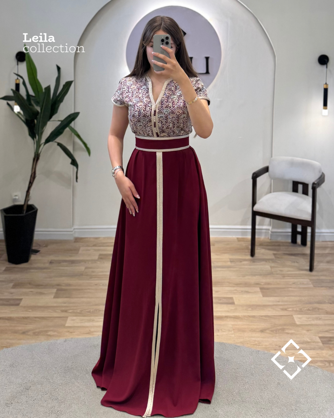 Caftan Sara bordeaux