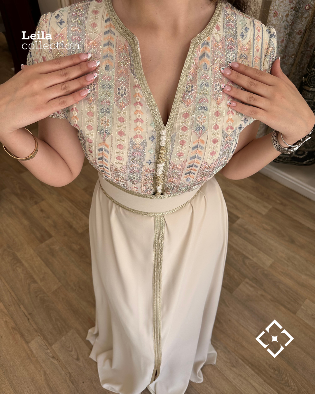 Caftan Sara blanche
