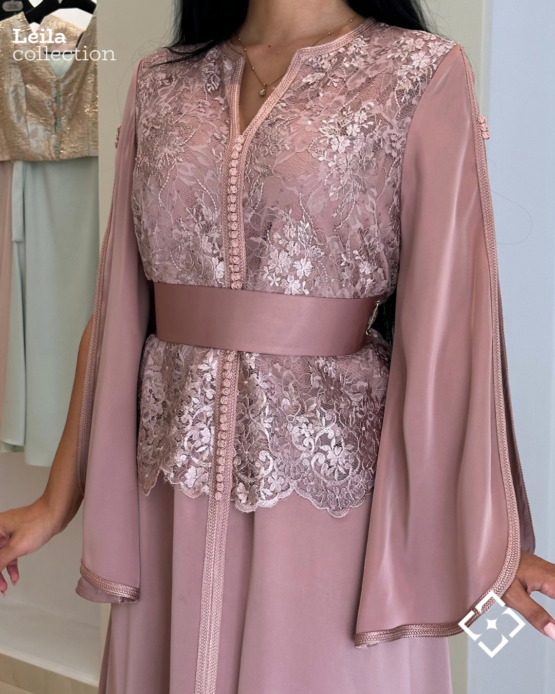 Caftan Roselia bois de rose