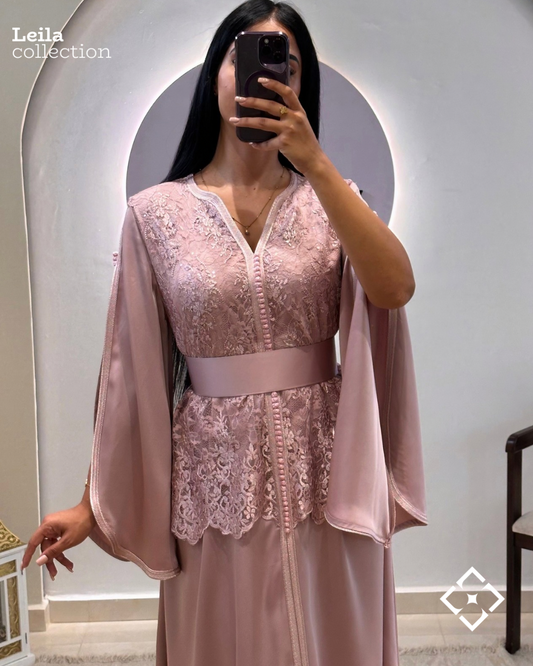 Caftan Roselia rose clair