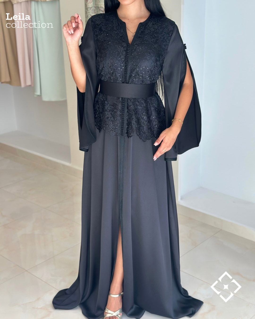 Caftan Roselia noir