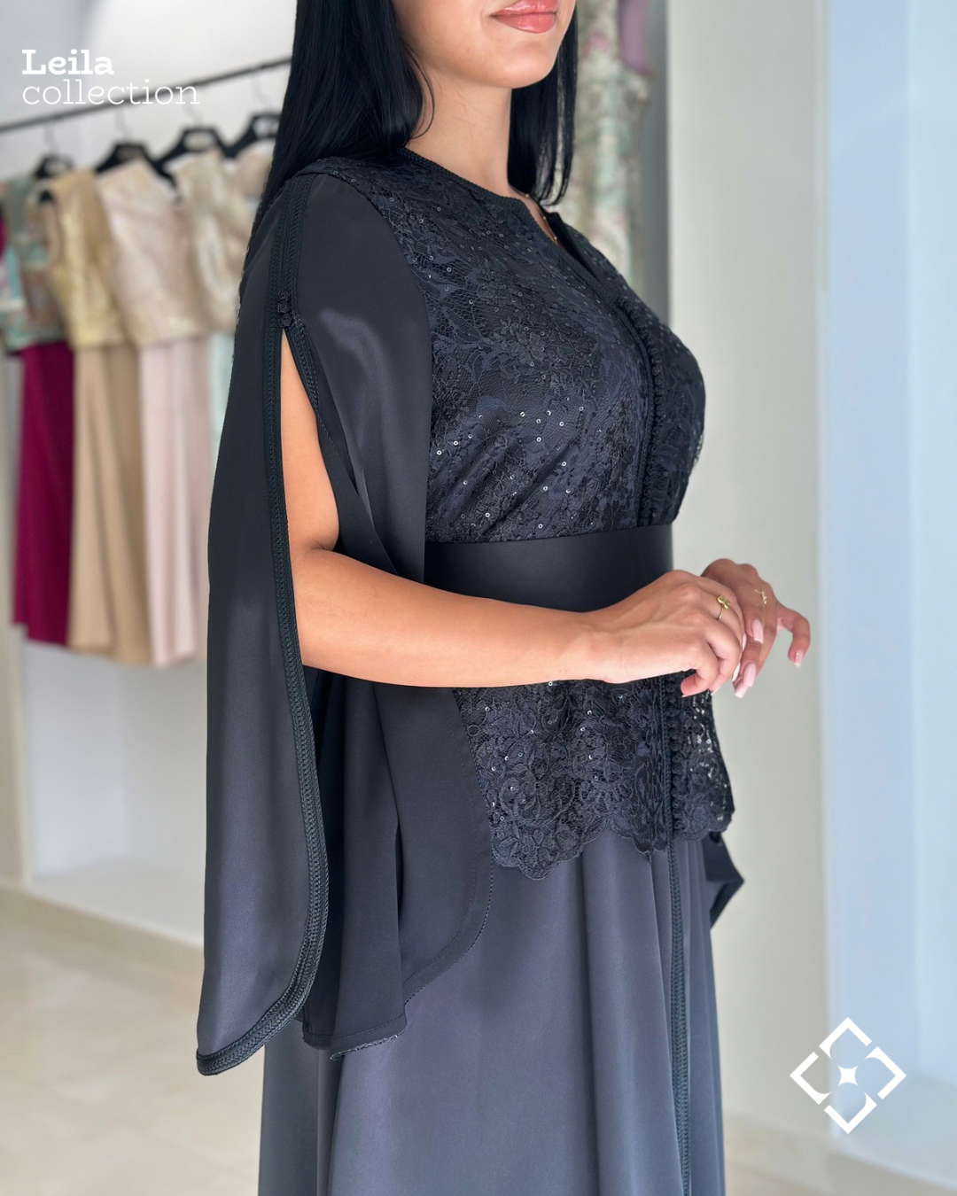 Caftan Roselia noir