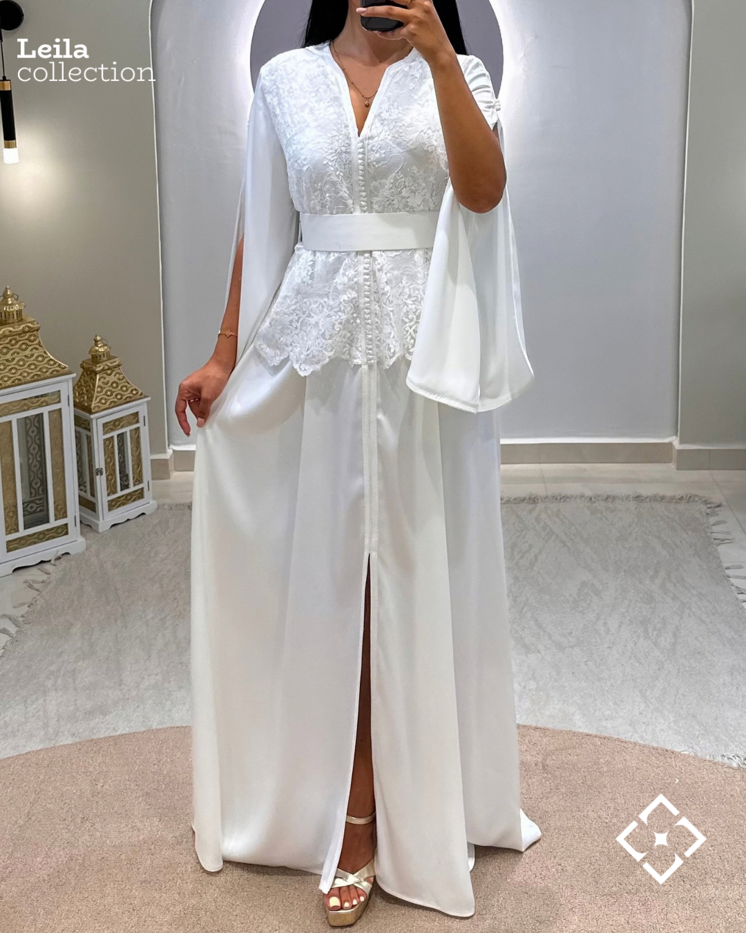 Caftan Roselia blanc