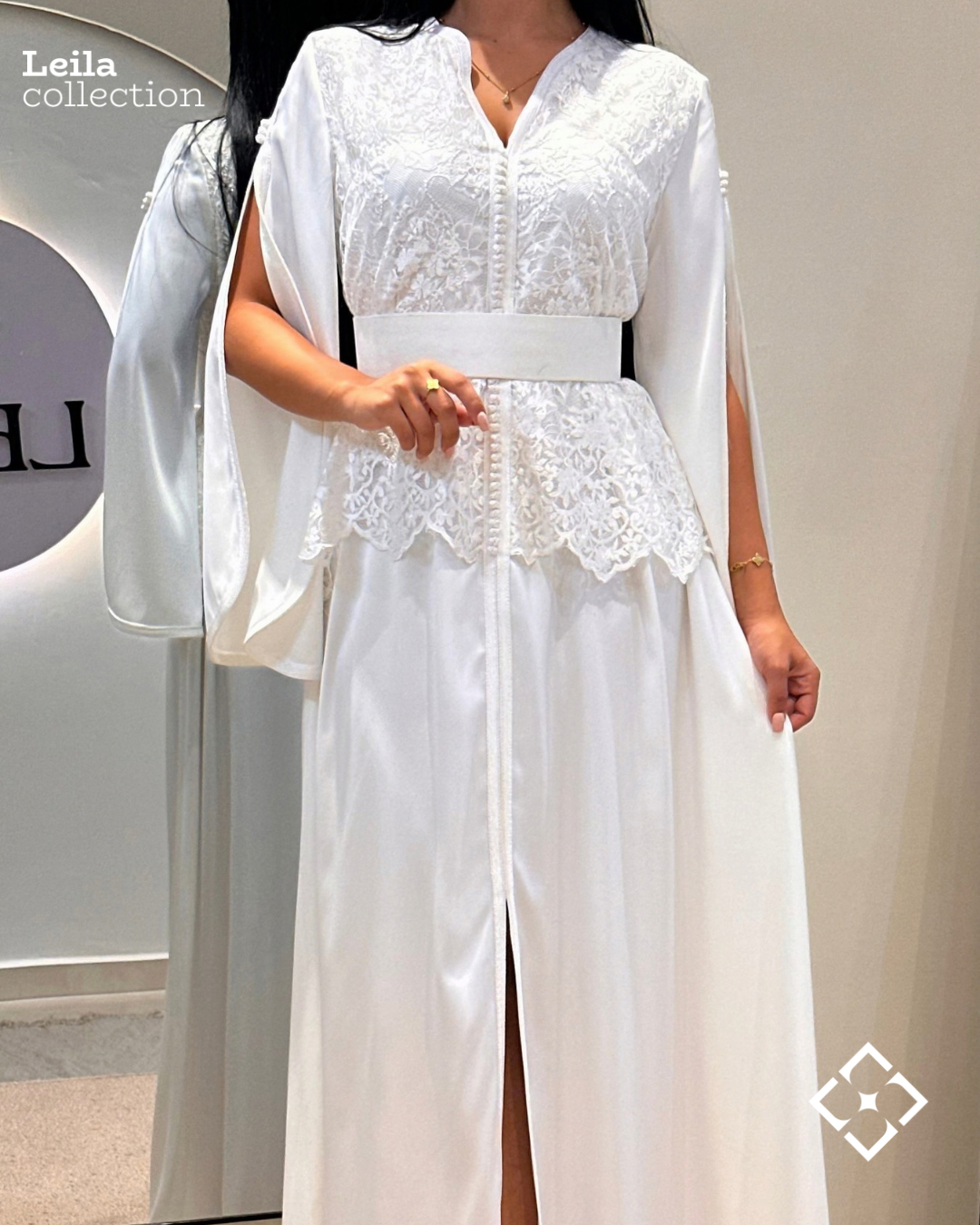 Caftan Roselia blanc