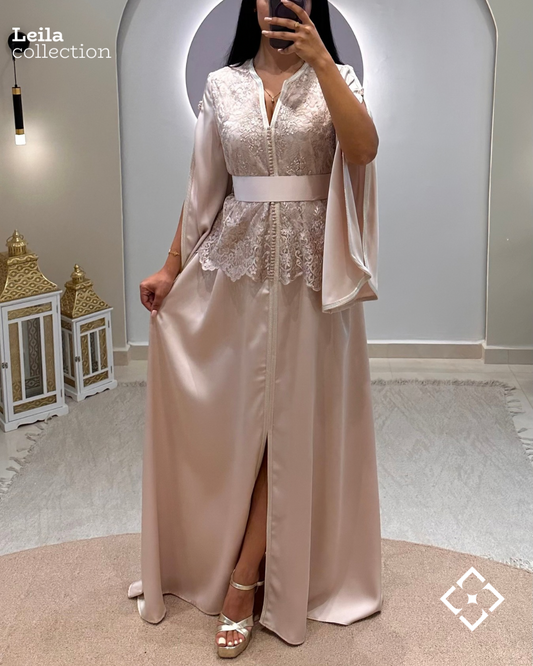 Caftan Roselia Rose pâle