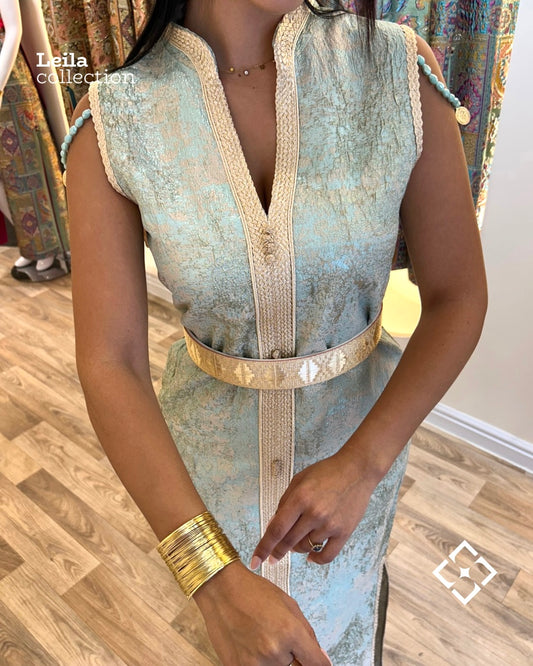 Caftan Hinata vert d'eau